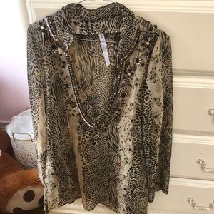 Embellished beach coverup
